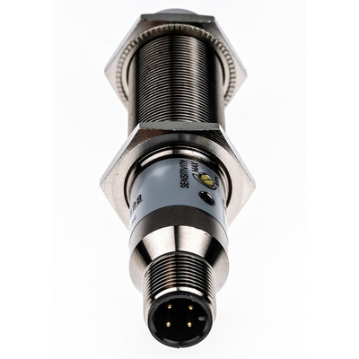 RS PRO Capacitive Barrel-Style Proximity Sensor, M18 x 1, 8 mm Detection, 20 → 250 V ac, IP67