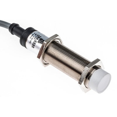 RS PRO Capacitive Barrel-Style Proximity Sensor, M18 x 1, 8 mm Detection, NPN Output, 10 → 30 V dc, IP67
