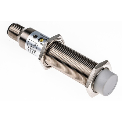 RS PRO Capacitive Barrel-Style Proximity Sensor, M18 x 1, 8 mm Detection, NPN Output, 10 → 30 V dc, IP67