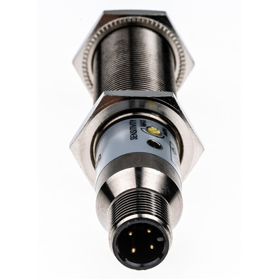 RS PRO Capacitive Barrel-Style Proximity Sensor, M18 x 1, 8 mm Detection, NPN Output, 10 → 30 V dc, IP67