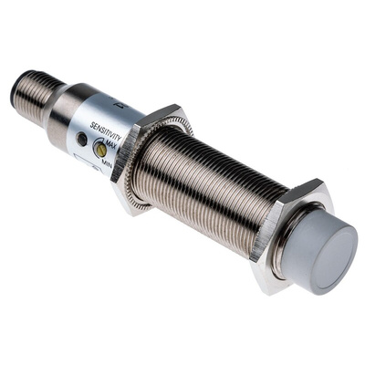 RS PRO Capacitive Barrel-Style Proximity Sensor, M18 x 1, 8 mm Detection, PNP Output, 10 → 30 V dc, IP67