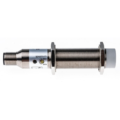 RS PRO Capacitive Barrel-Style Proximity Sensor, M18 x 1, 8 mm Detection, PNP Output, 10 → 30 V dc, IP67