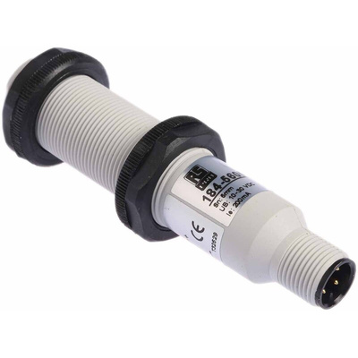 RS PRO Capacitive Barrel-Style Proximity Sensor, M18 x 1, 5 mm Detection, NPN Output, 10 → 30 V dc, IP67
