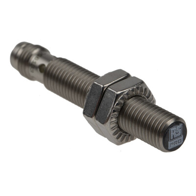 RS PRO Inductive Barrel-Style Proximity Sensor, M8 x 1, 2 mm Detection, PNP Output, 10 → 30 V dc, IP68