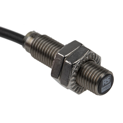 RS PRO Inductive Barrel-Style Proximity Sensor, M8 x 1, 2 mm Detection, PNP Output, 10 → 30 V dc, IP68