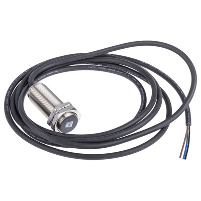 RS PRO Inductive Barrel-Style Proximity Sensor, M18 x 1, 8 mm Detection, PNP Output, 10 → 30 V dc, IP68