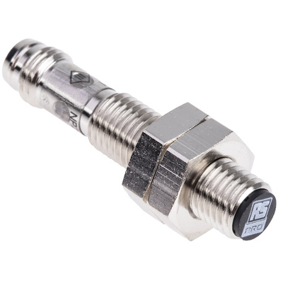 RS PRO Inductive Barrel-Style Proximity Sensor, M8 x 1, 2 mm Detection, PNP Output, 10 → 30 V dc, IP68