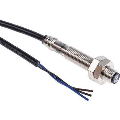 RS PRO Inductive Barrel-Style Proximity Sensor, M8 x 1, 2 mm Detection, PNP Output, 10 → 30 V dc, IP68