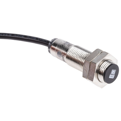 RS PRO Inductive Barrel-Style Proximity Sensor, M12 x 1, 4 mm Detection, PNP Output, 10 → 30 V dc, IP68