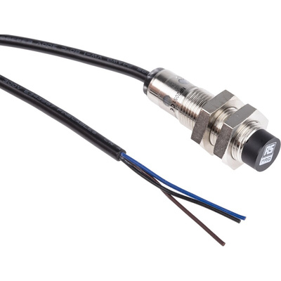 RS PRO Inductive Barrel-Style Proximity Sensor, M12 x 1, 8 mm Detection, NPN Output, 10 → 30 V dc, IP68