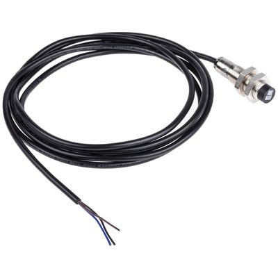 RS PRO Inductive Barrel-Style Proximity Sensor, M12 x 1, 8 mm Detection, NPN Output, 10 → 30 V dc, IP68