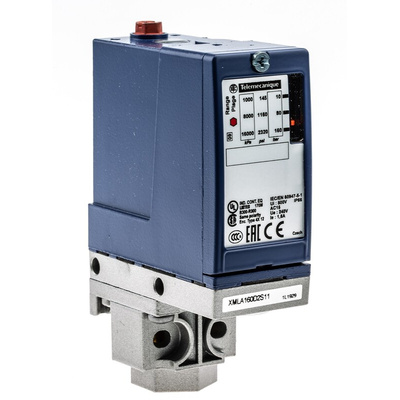 Telemecanique Sensors Pressure Sensor, 10bar Min, 160bar Max, Relay Output, Differential Reading