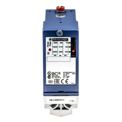 Telemecanique Sensors Pressure Sensor, 20bar Min, 300bar Max, Relay Output, Differential Reading