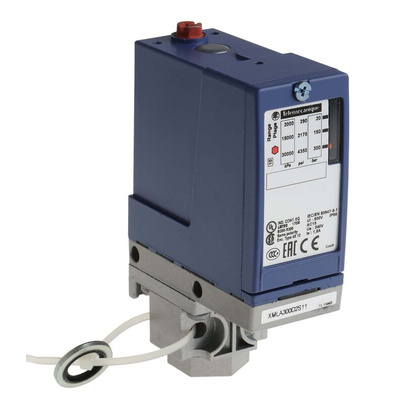 Telemecanique Sensors Pressure Sensor, 22bar Min, 300bar Max, Relay Output, Differential Reading