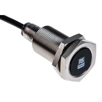 RS PRO Inductive Barrel-Style Proximity Sensor, M18 x 1, 5 mm Detection, PNP Output, 10 → 30 V dc, IP67