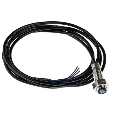 RS PRO Inductive Barrel-Style Proximity Sensor, M12 x 1, 2 mm Detection, PNP Output, 10 → 30 V dc, IP67