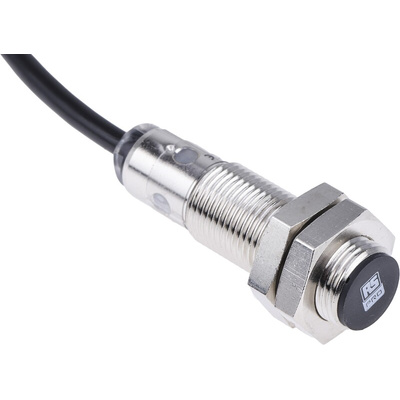 RS PRO Inductive Barrel-Style Proximity Sensor, M12 x 1, 2 mm Detection, NPN Normally Open Output, 10 → 30 V dc,