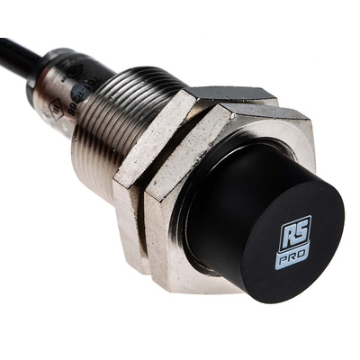 RS PRO Inductive Barrel-Style Proximity Sensor, M18 x 1, 8 mm Detection, PNP Output, 10 → 30 V dc, IP67