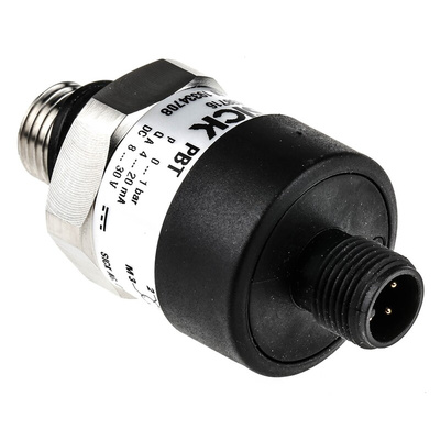 Sick Pressure Sensor, 0bar Min, 1bar Max, Analogue Output, Relative Reading