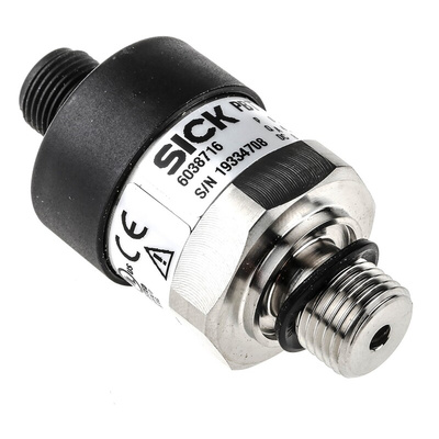 Sick Pressure Sensor, 0bar Min, 1bar Max, Analogue Output, Relative Reading