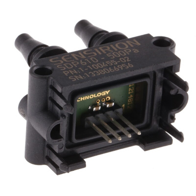 Sensirion SDP600 Series Pressure Sensor, -500Pa Min, 500Pa Max, I2C Output, Differential Reading