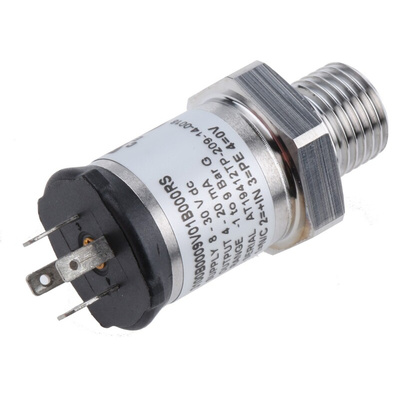 Gems Sensors Pressure Sensor, -1bar Min, 9bar Max, Current Output, Relative Reading