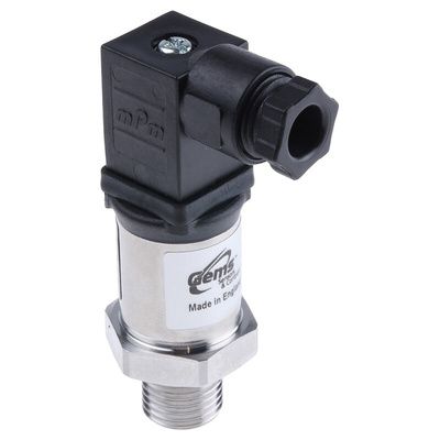 Gems Sensors Pressure Sensor, 0bar Min, 100bar Max, Current Output, Relative Reading