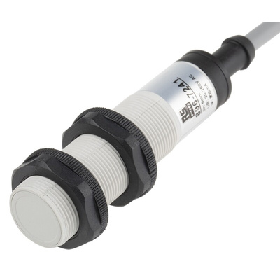 RS PRO Capacitive Barrel-Style Proximity Sensor, M18 x 1, 5 mm Detection, 20 → 250 V ac, IP67