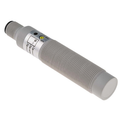 RS PRO Capacitive Barrel-Style Proximity Sensor, M18 x 1, 8 mm Detection, PNP Output, 10 → 30 V dc, IP67