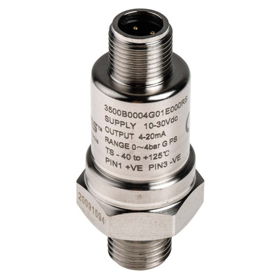 Gems Sensors Pressure Sensor, 4bar Max, Current Output, Relative Reading