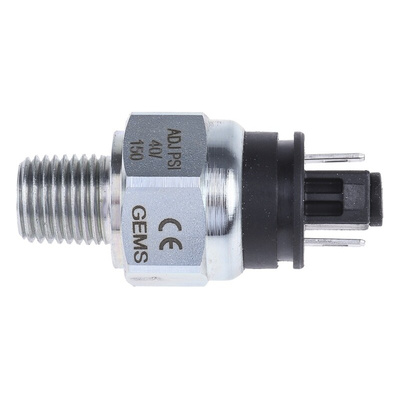 Gems Sensors Pressure Switch, 3bar Min, 10bar Max, SPST-NC Output