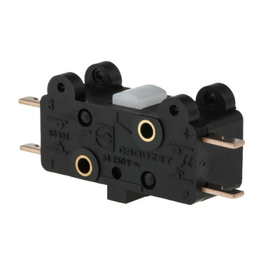 Crouzet Plunger Limit Switch, NO/NC, SPDT, Polyamide Housing, 250V ac Max, 17.5A Max
