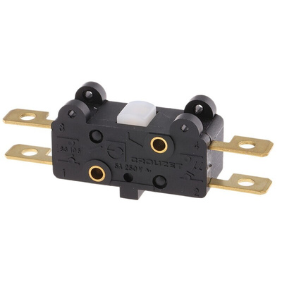 Crouzet Plunger Limit Switch, NO/NC, SPDT, Polyamide Housing, 250V ac Max, 17.5A Max