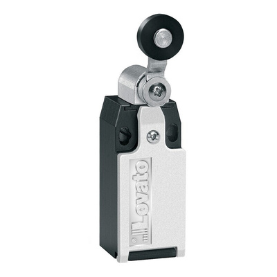 Lovato Roller Lever Limit Switch, NO/NC, IP20, IP65, SPST-NC, SPST-NO, Thermoplastic Housing, 690V ac Max, 10A Max
