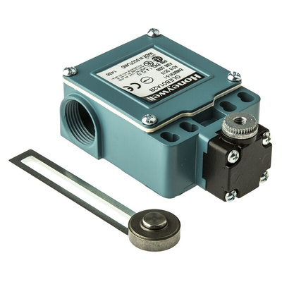 Honeywell GLE Series Adjustable Roller Lever Limit Switch, NO/NC, IP67, SPDT, Die Cast Zinc Housing, 300V ac Max, 6A Max