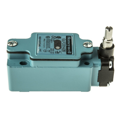 Honeywell GLF Series Adjustable Roller Lever Limit Switch, NO/NC, IP67, SPDT, Die Cast Zinc Housing, 250V ac Max, 10A