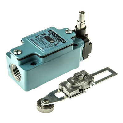 Honeywell GLF Series Adjustable Roller Lever Limit Switch, NO/NC, IP67, SPDT, Die Cast Zinc Housing, 250V ac Max, 10A
