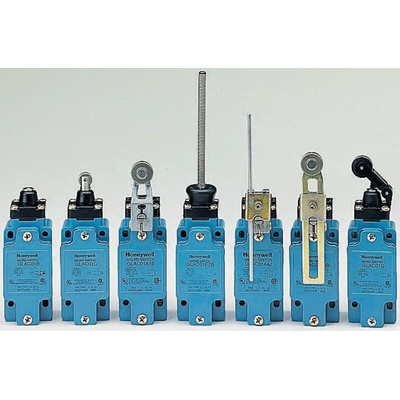 Honeywell GLF Series Coil Spring Limit Switch, NO/NC, IP67, SPDT, Die Cast Zinc Housing, 250V ac Max, 10A Max