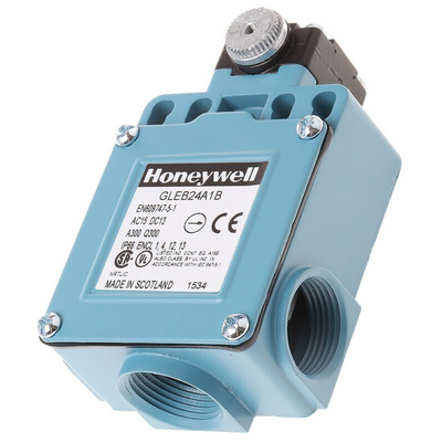 Honeywell GLE Series Limit Switch, 2NO/2NC, IP67, DPDT, Die Cast Zinc Housing, 300V ac Max, 6A Max