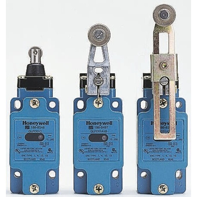 Honeywell GLA Series Plunger Limit Switch, NO/NC, IP67, SPDT, Die Cast Zinc Housing, 50V ac Max, 100mA Max
