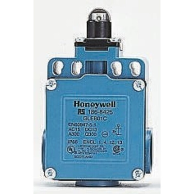 Honeywell GLE Series Plunger Limit Switch, NO/NC, IP67, SPDT, Die Cast Zinc Housing, 50V ac Max, 100mA Max