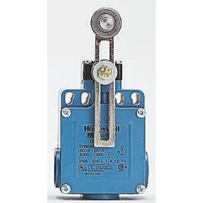 Honeywell GLE Series Adjustable Roller Lever Limit Switch, NO/NC, IP67, SPDT, Die Cast Zinc Housing, 50V ac Max, 100mA
