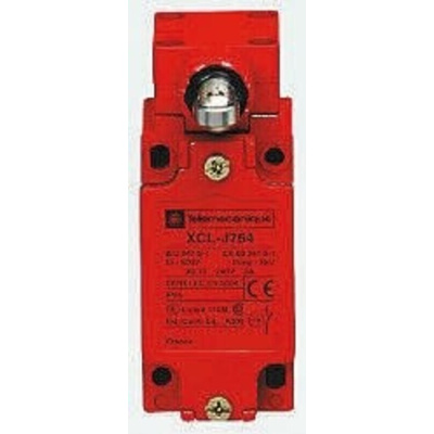 Telemecanique Sensors XCL-J Series Roller Plunger Safety Limit Switch, NO/NC, IP66, Metal Housing, 10A Max