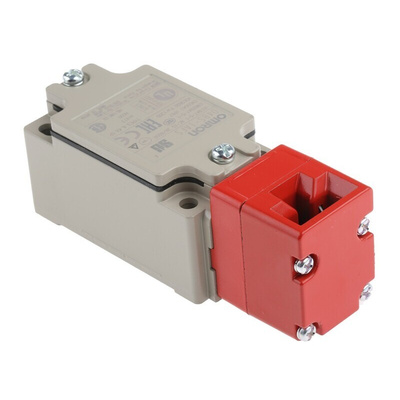 Omron D4BS Series Safety Interlock Switch, 2NC, IP67, Plastic Housing, 400V ac Max, 2A Max