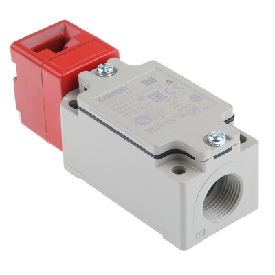 Omron D4BS Series Safety Interlock Switch, 2NC, IP67, Plastic Housing, 400V ac Max, 2A Max