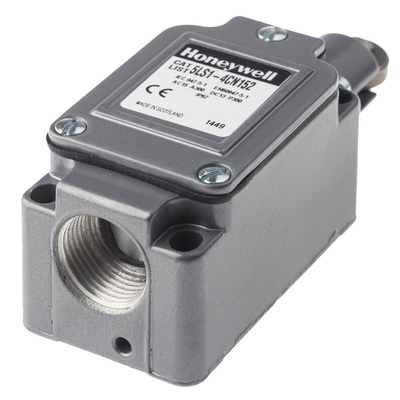 Honeywell LS Series Plunger Limit Switch, IP67, SPDT, Die Cast Zinc Housing, 480V ac Max, 10A Max