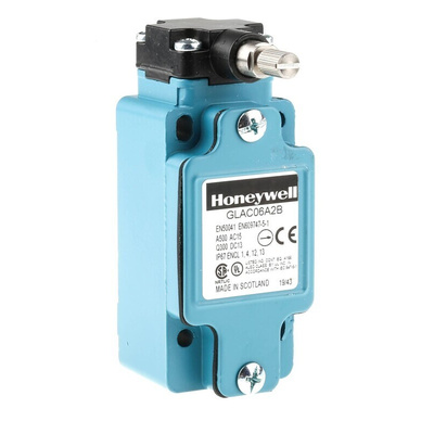 Honeywell GLA Series Adjustable Roller Lever Limit Switch, 2NC, IP67, DPST, Die Cast Zinc Housing, 500V ac Max, 10A Max