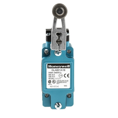 Honeywell GLA Series Roller Lever Limit Switch, NO/NC, IP67, SPDT, Die Cast Zinc Housing, 600V ac Max, 6A Max