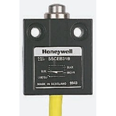 Honeywell SSCE Series Plunger Limit Switch, NO/NC, IP68, SPDT, Die Cast Zinc Housing, 240V ac Max, 4A Max