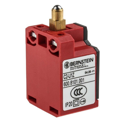 Bernstein AG C2 Series Plunger Interlock Switch, NO/NC, IP20, Glass Reinforced Plastic (GRP) Housing